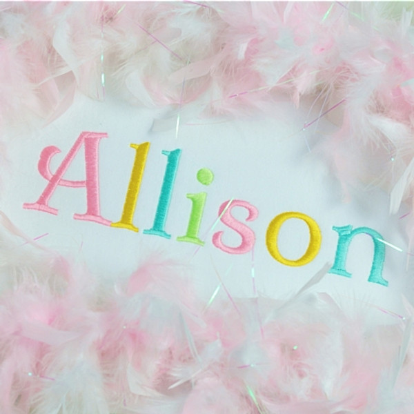 Allison Font Machine Embroidery Design