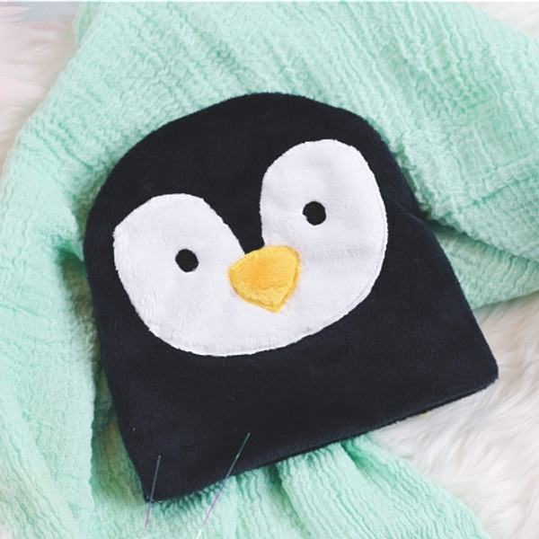 ITH Penguin Baby Beanie Machine Embroidery Design