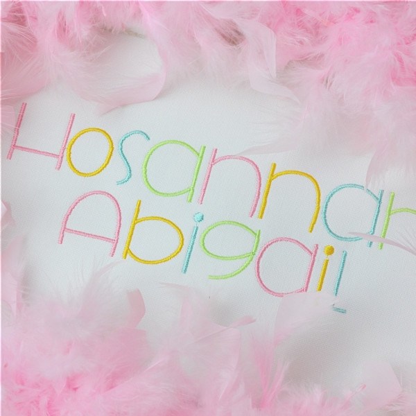 Hosannah Embroidery Font Design Alphabet