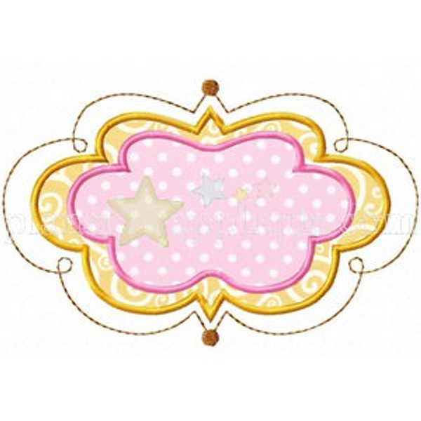 Bella Frame Applique Machine Embroidery Design