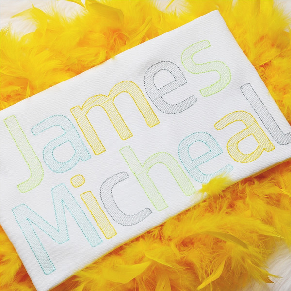 James Sketch Font Machine Embroidery Design