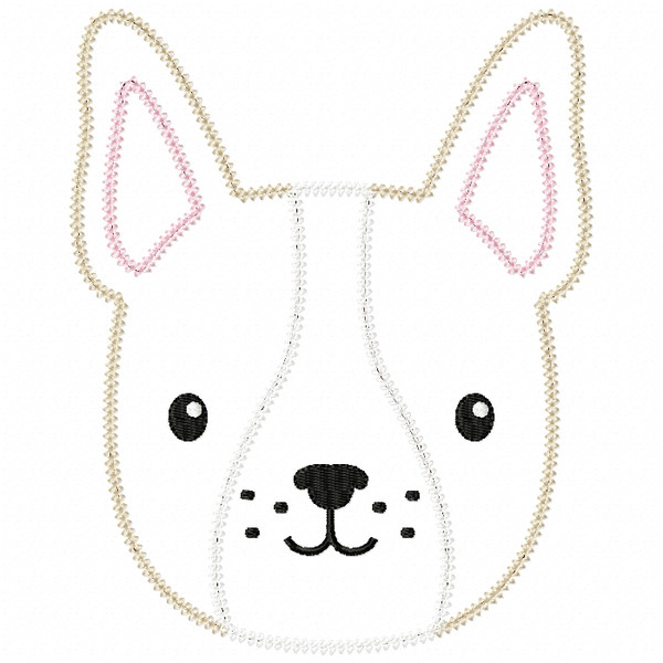 Boy Frenchie Vintage and Chain Stitch Machine Embroidery Design