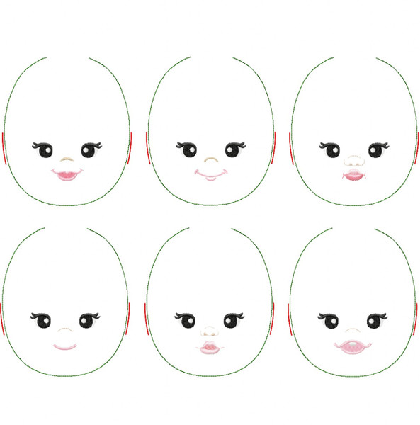 Jayden Doll Faces Addon Machine Embroidery Design