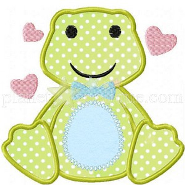 Lionel Frog Applique Machine Embroidery Design