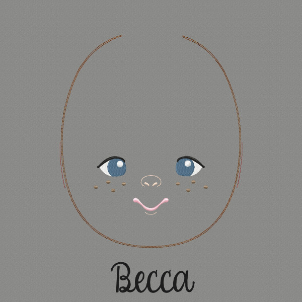 Becca Doll Faces Addon Machine Embroidery Design