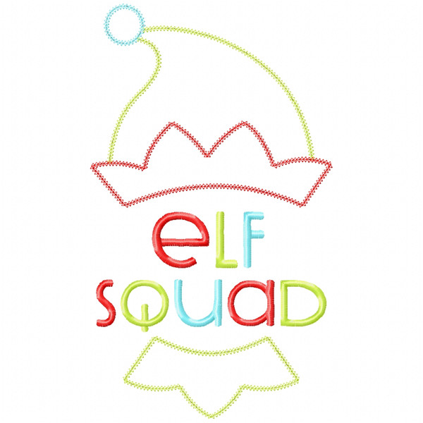 Elf Squad Vintage and Chain Applique Machine Embroidery Design