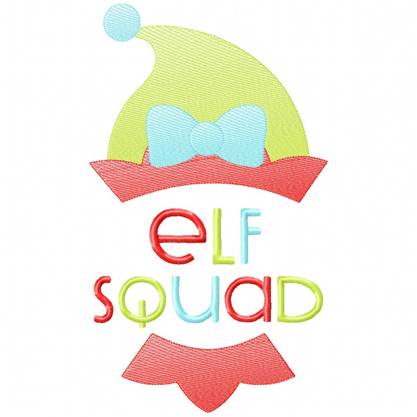 Girl Elf Squad Stitch and Sketch Fill Applique Machine Embroidery Design