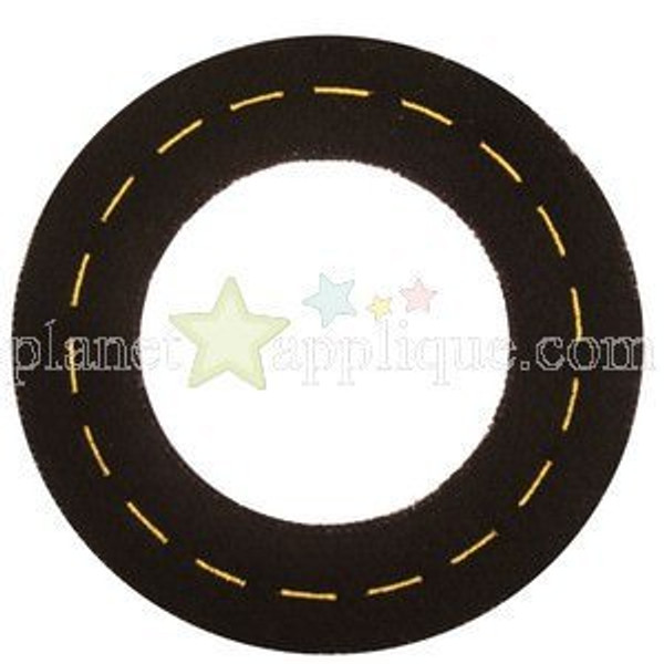 Circle Road Applique Machine Embroidery Design