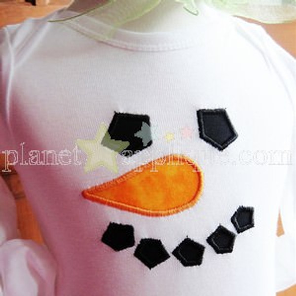 Simple Snowman Machine Embroidery Design