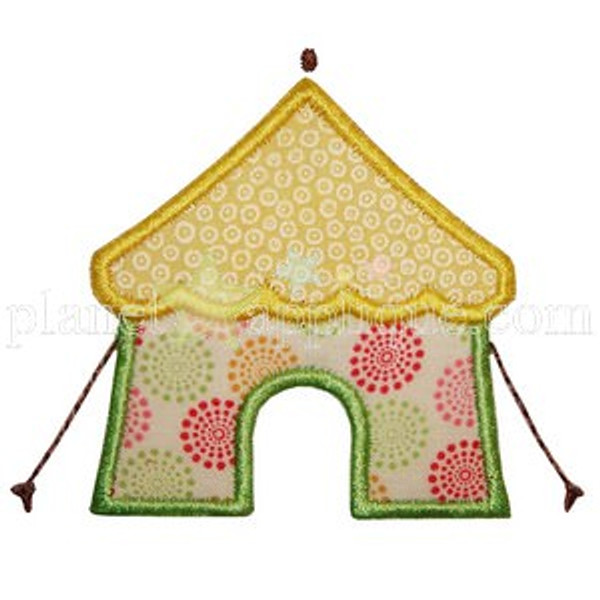 Circus Tent Applique Machine Embroidery Design