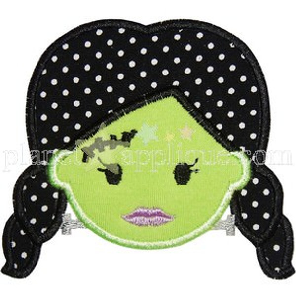 Frankenstein Bride Applique Machine Embroidery Design