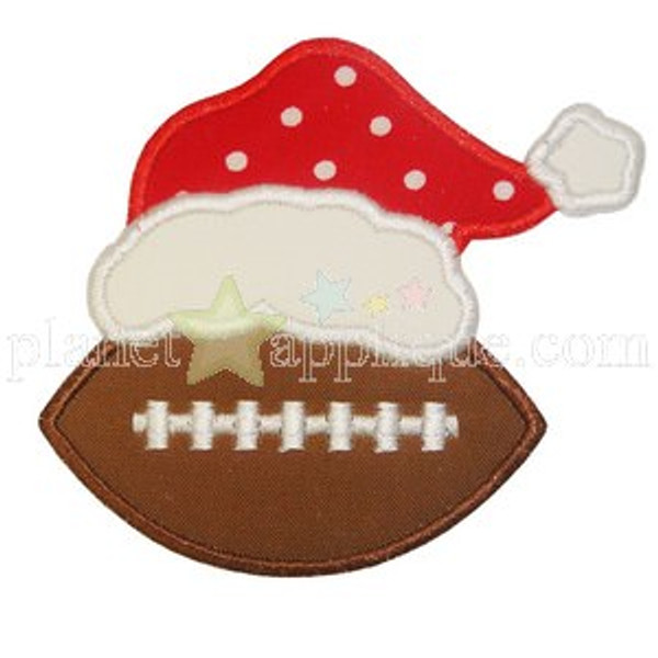 Christmas Football Applique Machine Embroidery Design