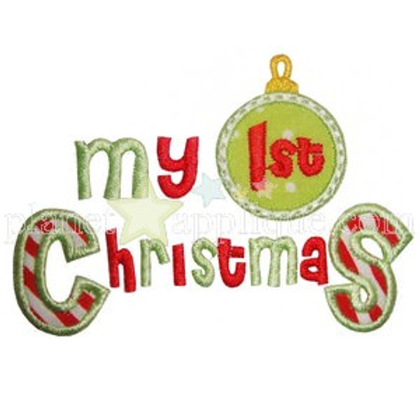 My 1st Christmas Machine Embroidery Design