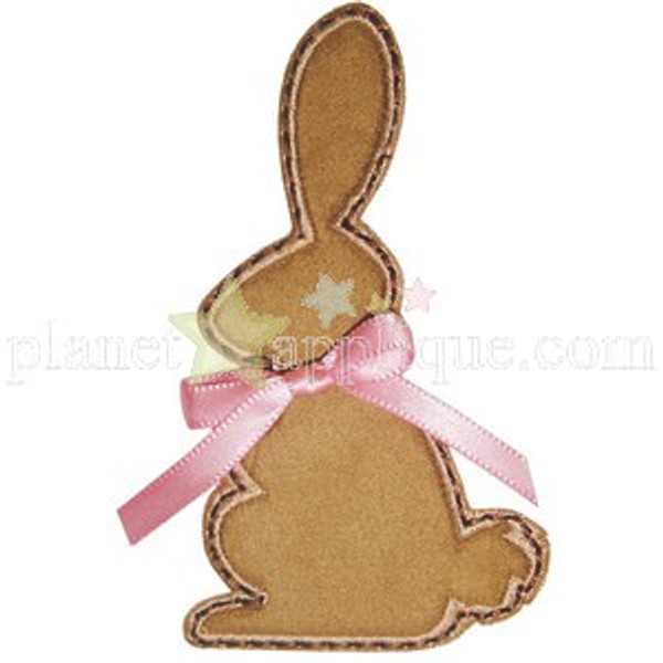 Chocolate Bunny Applique Embroidery Design