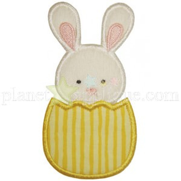 Bunny in Egg Applique Embroidery Design