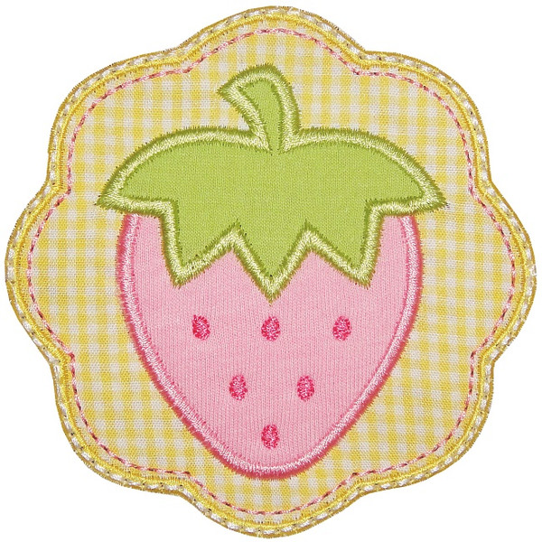 Strawberry Patch Applique Machine Embroidery Design