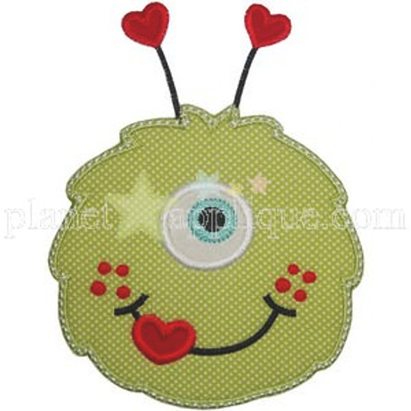 Valentine Monster Machine Embroidery Design