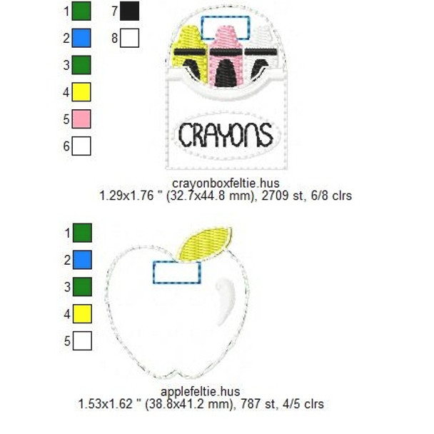 Back to School Hair Felties Machine Embroidery Design For Instant Download