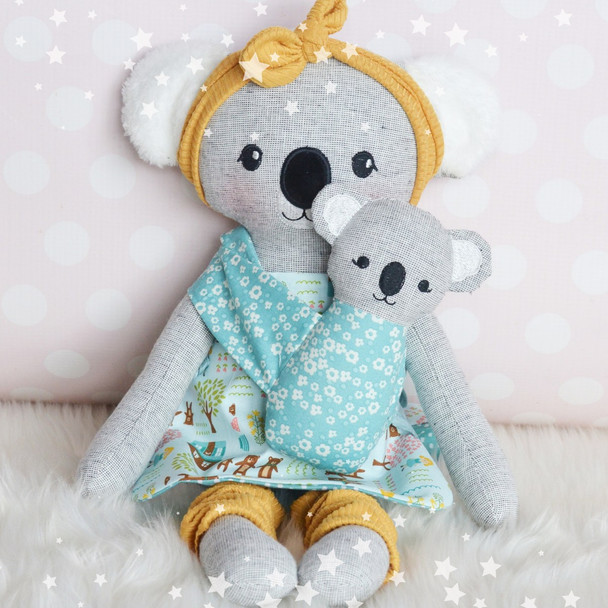 Exclusive Limited Edition In the Hoop Koala Cloth Doll Machine Embroidery Designs