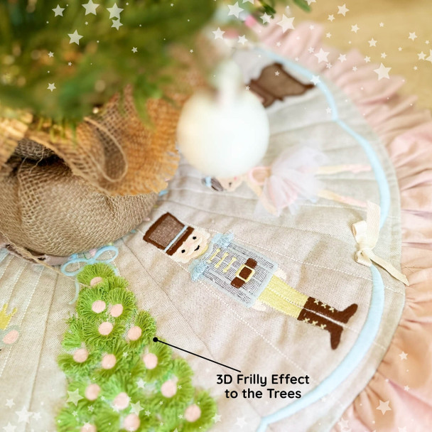 Nutcracker Christmas Tree Skirt For Machine Embroidery Instant Download