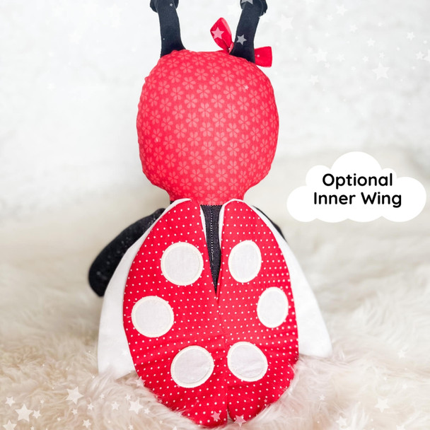 Lucy Ladybug Valentine Plushie Design Instant Download For Machine Embroidery