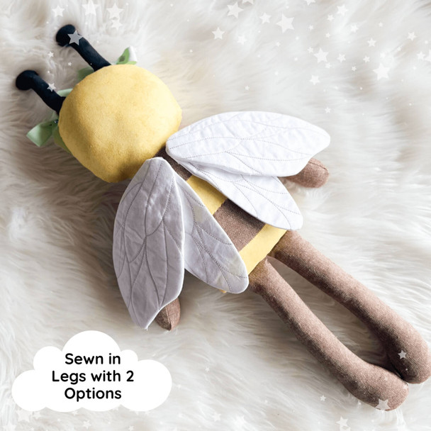 Bumble Bee Doll Plushie Design Instant Download For Machine Embroidery