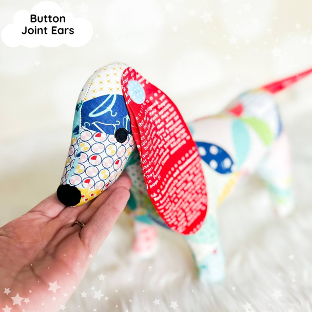 Dottie Dachshund Dog Plushie Machine Embroidery Design For Instant Download