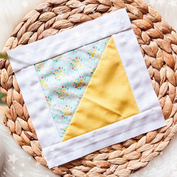 Half Square Triangle  Quilt Story Block Machine Embroidery Designs For Instant Download