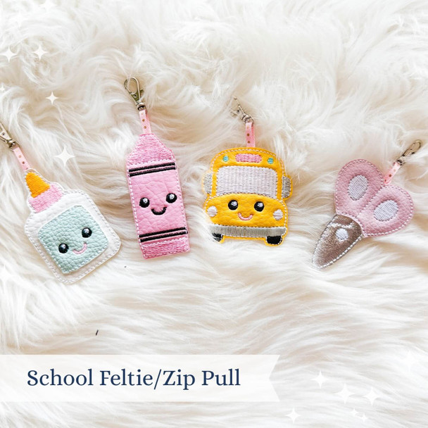 Apple Plushie Back to School Machine Embroidery Design For Instant Download