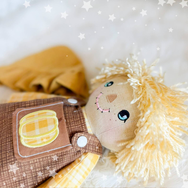 Scarecrow Rag Doll Plushie Design For Machine Embroidery Instant Download