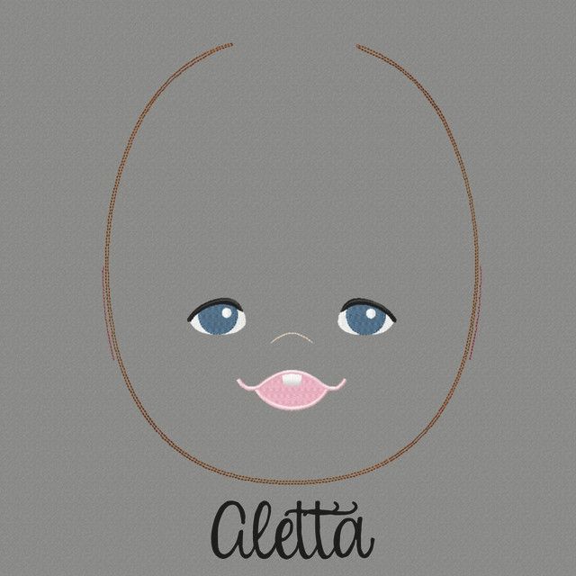 Aletta Doll Faces Addon Embroidery Machine Design
