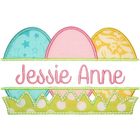 Easter Egg Nameplate - Planet Applique Inc