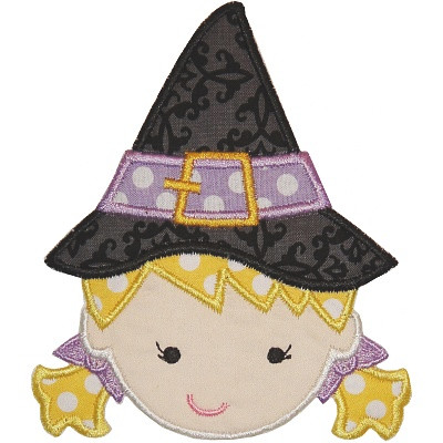 Witch 3 Applique Embroidery Machine Design