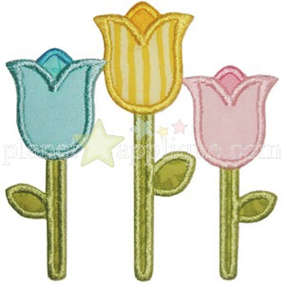 3 Tulips Applique Embroidery Machine Design 3-tulips-applique-embroidery-machine-design