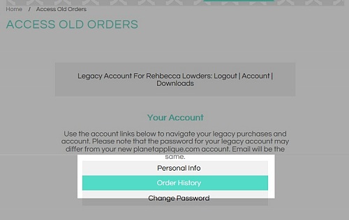 Order History: Locating Past Orders 