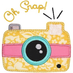 Oh Snap Camera Embroidery Machine Design