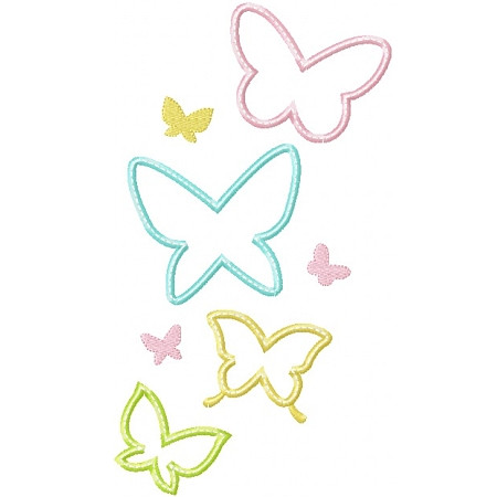 Butterfly Large Applique Machine Embroidery Design