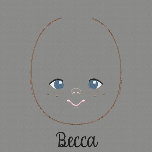 Becca Doll Faces Addon Embroidery Machine Design
