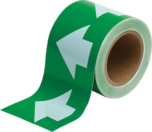 106172 - 3" x 30 yd Brady Label (White on Green) (Roll of 30 Yards)