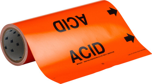 108443 - 12" x 30' Brady Label (Black on Orange) (Roll of 30 Feet)