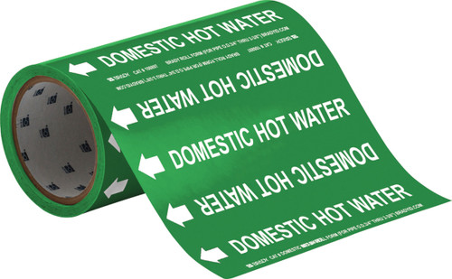 108897 - 8" x 30' Brady Label (White on Green) (Roll of 30 Feet)