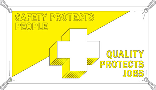 106297 - 10' x 4' Brady Label (Yellow on White) (Each)