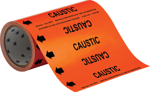 108724 - 8" x 30' Brady Label (Black on Orange) (Roll of 30 Feet)