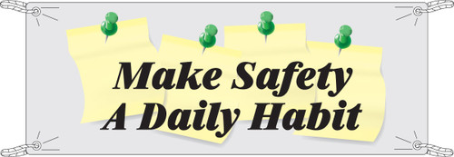 106322 - 10' x 4' Brady Label (Black, Green, Yellow on White) (Each)