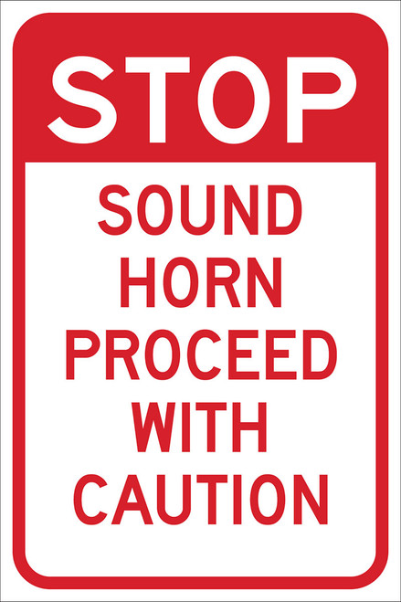 112628 - 12" x 18" Brady Label (Red on White) (Sign)