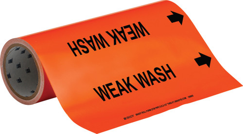 109895 - 12" x 30' Brady Label (Black on Orange) (Roll of 30 Feet)