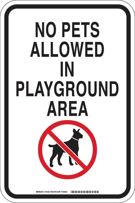 115220 - 12" x 18" Brady Label (Black, Red on White) (Sign)