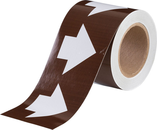 109939 - 3" x 30 yd Brady Label (White on Brown) (Roll of 30 Yards)