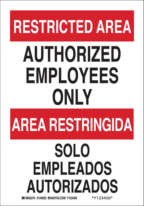 Brady Label - 124004