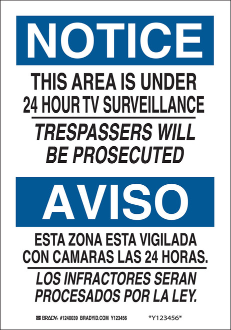 Brady Label - 124039